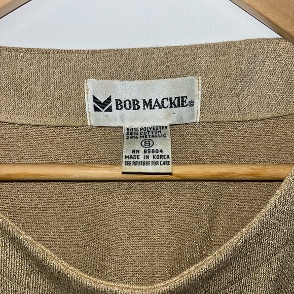 Bob Mackie Gold Sequin Tank Top - Picture 2 of 2